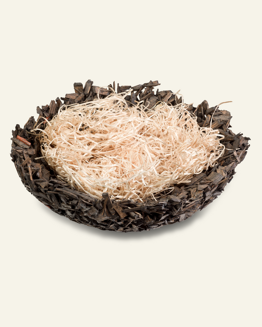 Hackschnitzelschale mit Senfprodukten