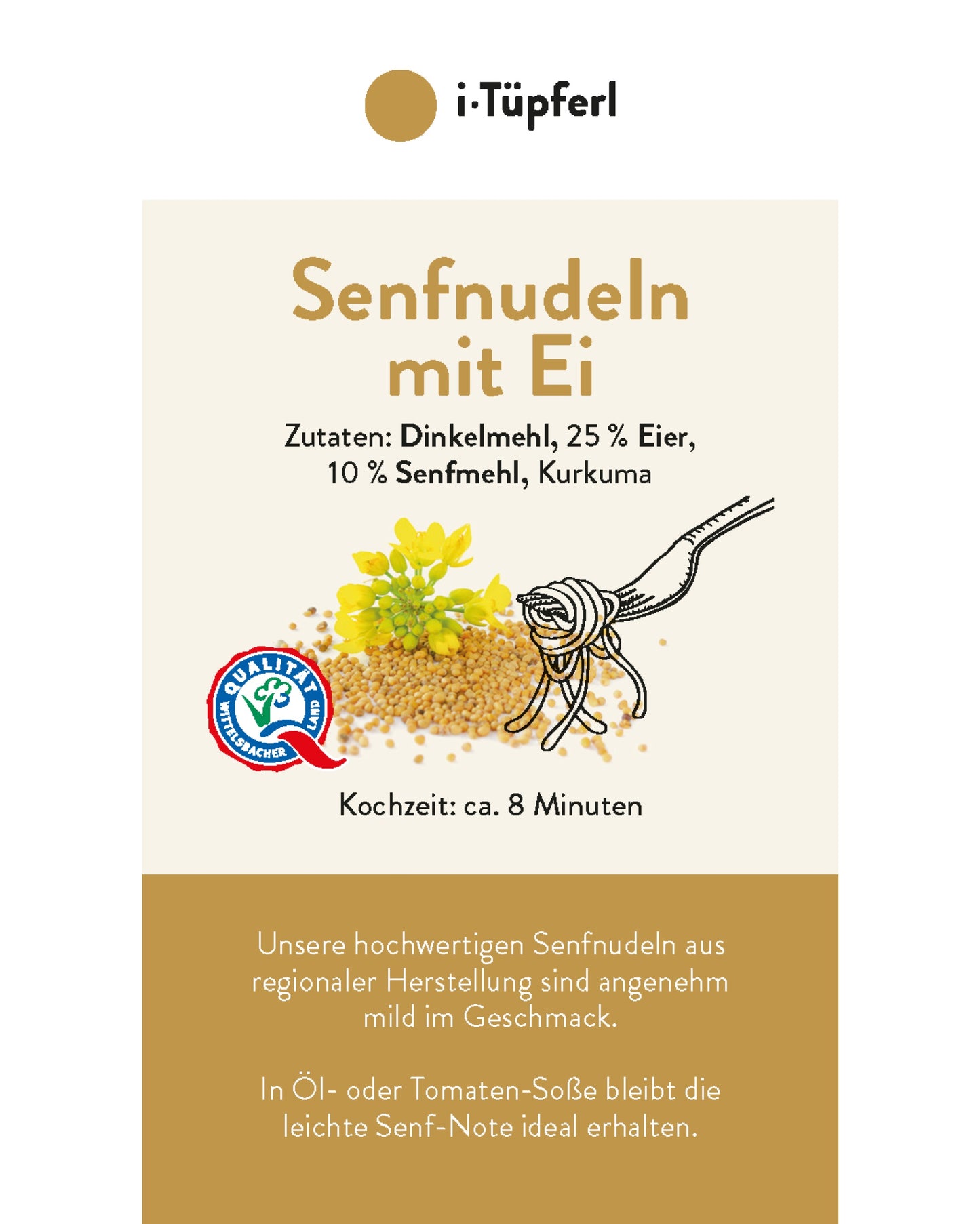 Senfnudeln mit Ei