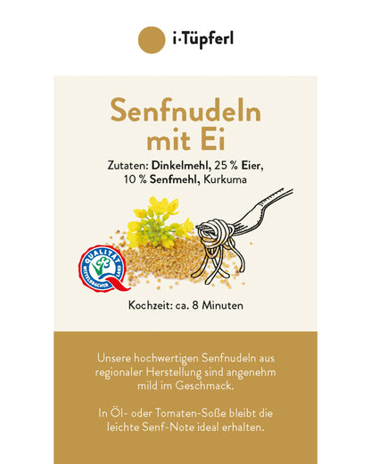 Senfnudeln mit Ei